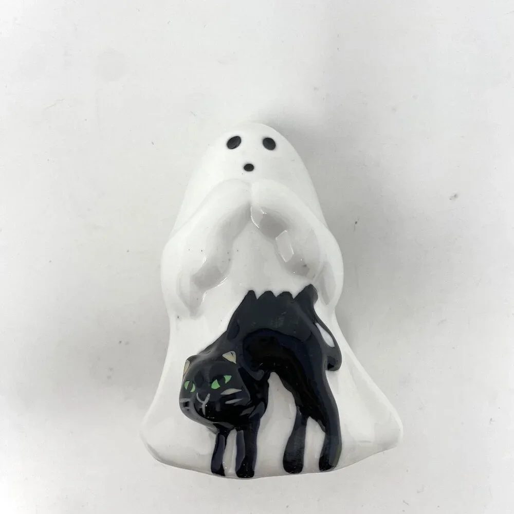 Ghost Cat Ceramic Decorative Sculpture Hyde and EEK! Boutique™ Off-White